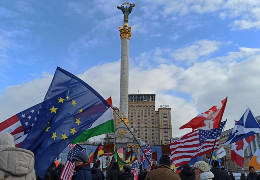 Іноземці провели в Києві акцію на підтримку України