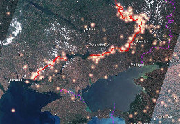 Це вражає: у NASA показали вигляд лінії фронту в Україні із космосу