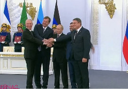 Маніакальна промова тирана. Путін оголосив про анексію територій України та підписав «договори» з маріонетками Кремля