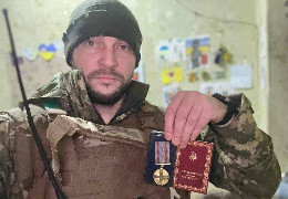 Житель села Киселів Юрій Марчук отримав високу нагороду – медаль  «За відвагу»