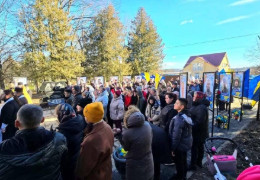 У селі Лукавці Берегометської громади відкрили Алею Слави полеглим за Україну воїнам-землякам