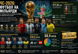 ЧС-2026: футбол на €17 млрд, квитки по $2,3 млн і рекордні доходи FIFA