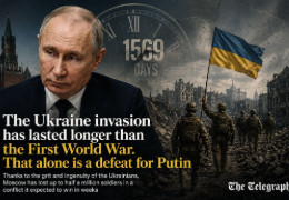 1569 днів війни: The Telegraph назвав головний прорахунок Путіна