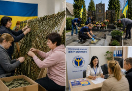 На Буковині безробітних залучили до плетіння маскувальних сіток та догляду за могилами військових