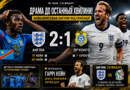 Кейн урятував Англію! ДР Конго була за крок від найбільшої сенсації ЧС-2026