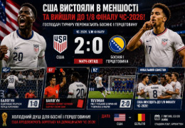 США вистояли в меншості та вийшли до 1/8 фіналу ЧС-2026