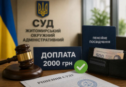 Військовий пенсіонер через суд домігся поновлення виплати щомісячної доплати 2000 грн